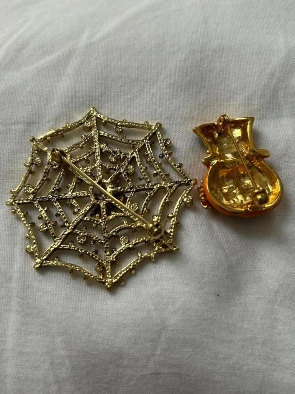 Halloween Gold Toned Brooch Bundle